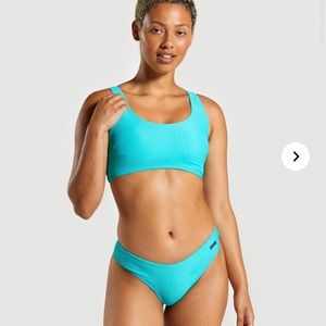 Gym shark swim set bikini teal